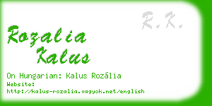 rozalia kalus business card